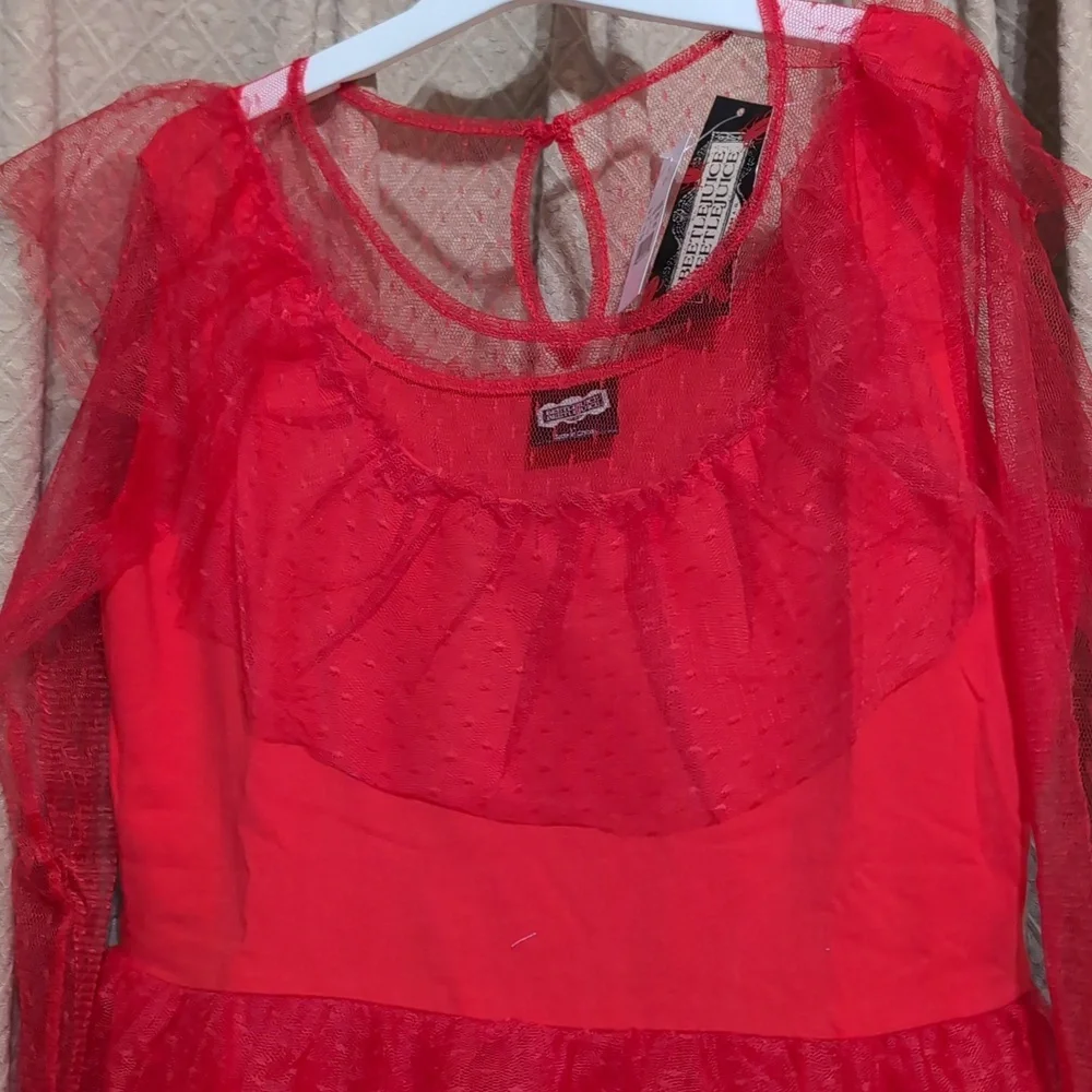 NWT Girl's Size Large Beetlejuice Lydia Deetz Wedding Dress Halloween Costume